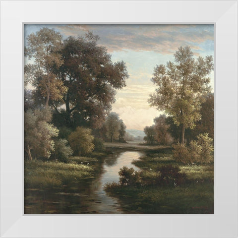 Tranquility I White Modern Wood Framed Art Print by Rosselli, Matteo