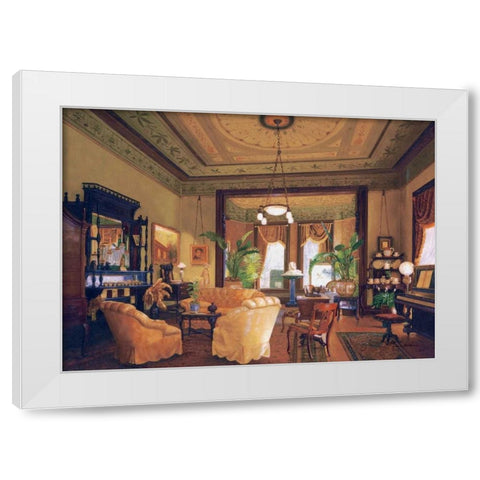 Gold Music Room White Modern Wood Framed Art Print by Brodie, Ian