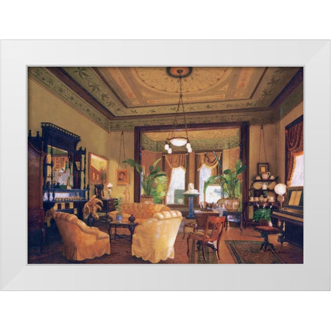 Gold Music Room White Modern Wood Framed Art Print by Brodie, Ian
