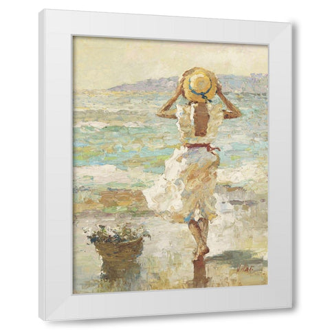 Seaside Summer I White Modern Wood Framed Art Print by Vitali