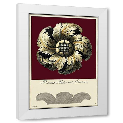 Rosone Antico I White Modern Wood Framed Art Print by Guerra