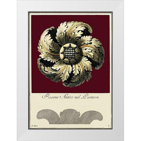 Rosone Antico I White Modern Wood Framed Art Print by Guerra