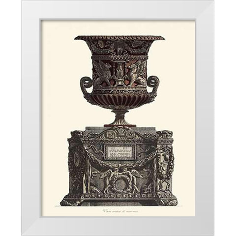 Vaso Antico I White Modern Wood Framed Art Print by Guerra
