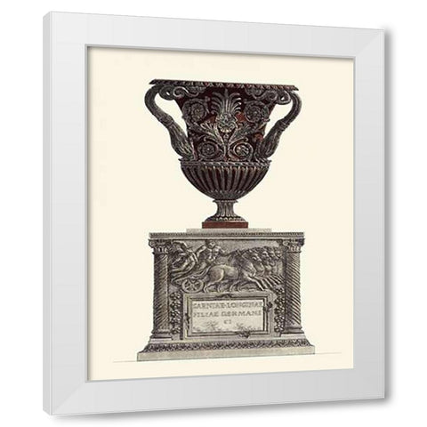 Vaso Antico II White Modern Wood Framed Art Print by Guerra