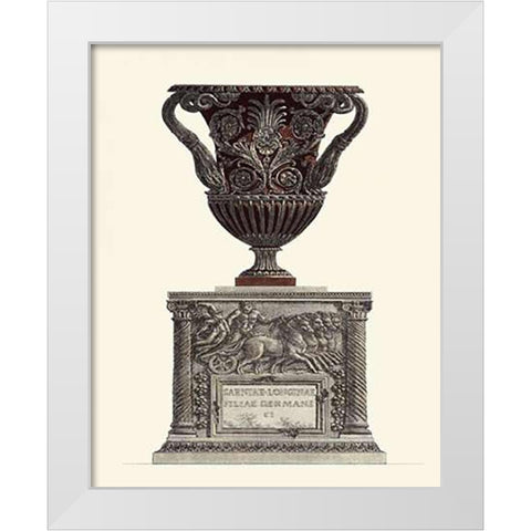 Vaso Antico II White Modern Wood Framed Art Print by Guerra