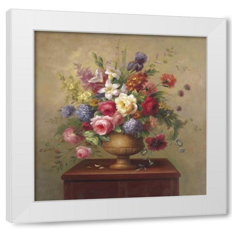 Heirloom Bouquet I White Modern Wood Framed Art Print by Steiner