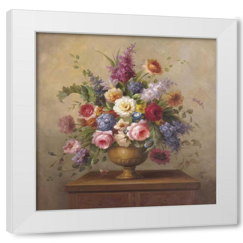 Heirloom Bouquet II White Modern Wood Framed Art Print by Steiner