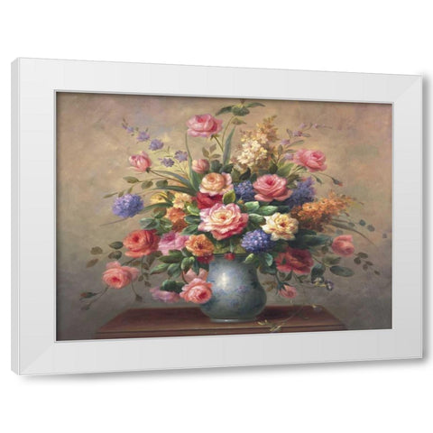 Summer Arrangement White Modern Wood Framed Art Print by Steiner