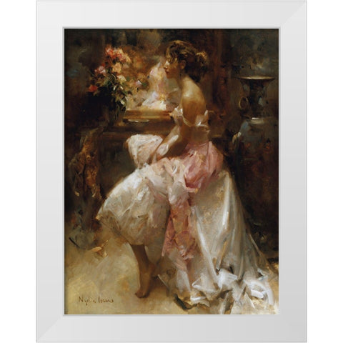 Penumbra II White Modern Wood Framed Art Print by Lozano, Laura Nydia