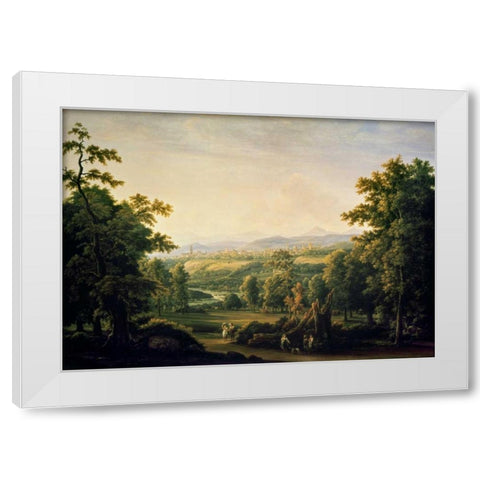 Near Russian Village White Modern Wood Framed Art Print by Matveev, Feodor
