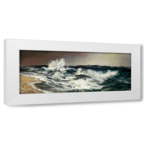 The Much Resounding Sea White Modern Wood Framed Art Print by Moran, Thomas