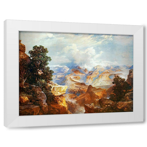 The Grand Canyon 1912 White Modern Wood Framed Art Print by Moran, Thomas