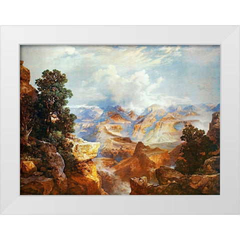 The Grand Canyon 1912 White Modern Wood Framed Art Print by Moran, Thomas