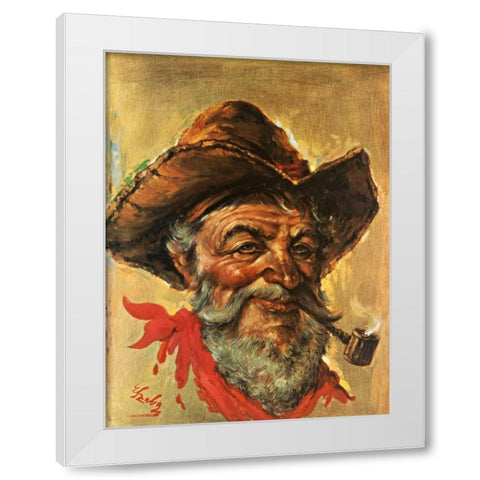 Tombstone Pete White Modern Wood Framed Art Print by Szabo, Endre