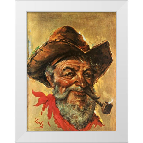 Tombstone Pete White Modern Wood Framed Art Print by Szabo, Endre