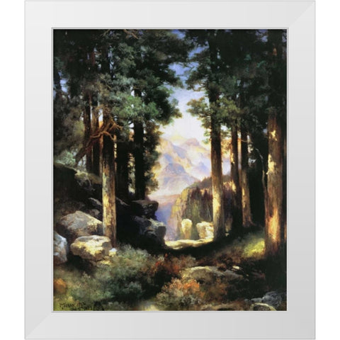Grand Canyon of the Colorado White Modern Wood Framed Art Print by Moran, Thomas