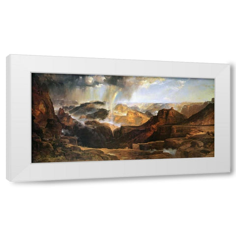 The Chasm of the Colorado White Modern Wood Framed Art Print by Moran, Thomas