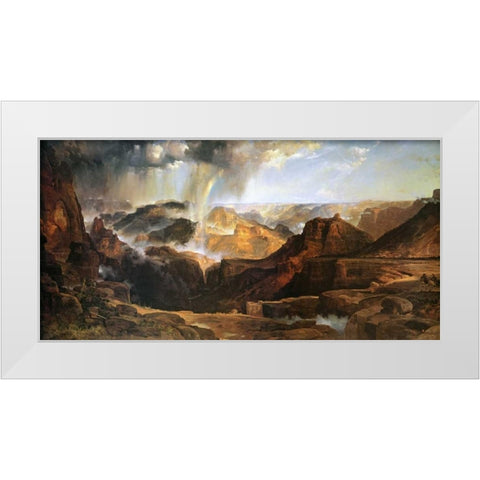 The Chasm of the Colorado White Modern Wood Framed Art Print by Moran, Thomas
