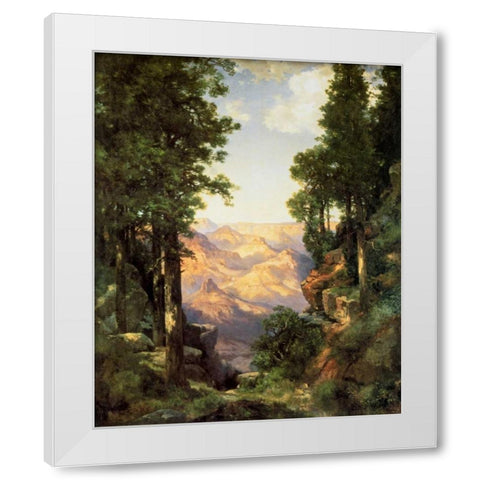 The Grand Canyon 1919 White Modern Wood Framed Art Print by Moran, Thomas