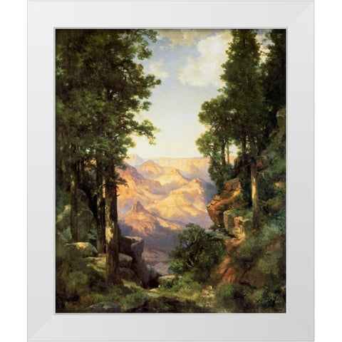 The Grand Canyon 1919 White Modern Wood Framed Art Print by Moran, Thomas