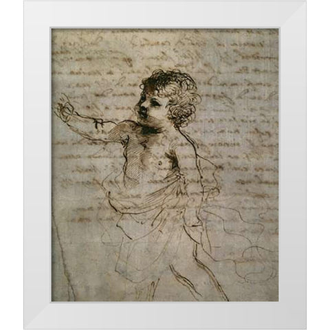Sketch of a Child White Modern Wood Framed Art Print by Guercino