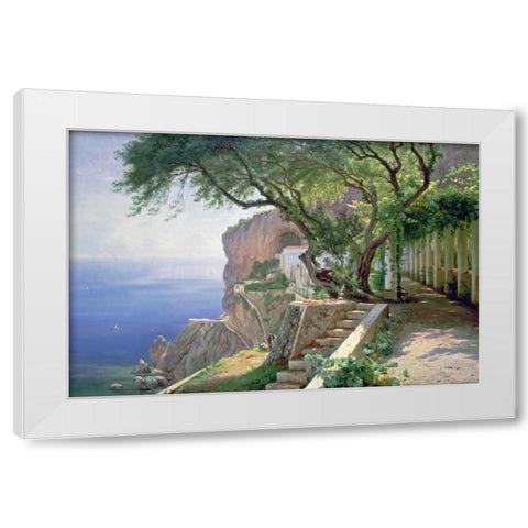 Amalfi White Modern Wood Framed Art Print by Aagaard, Carl Frederic