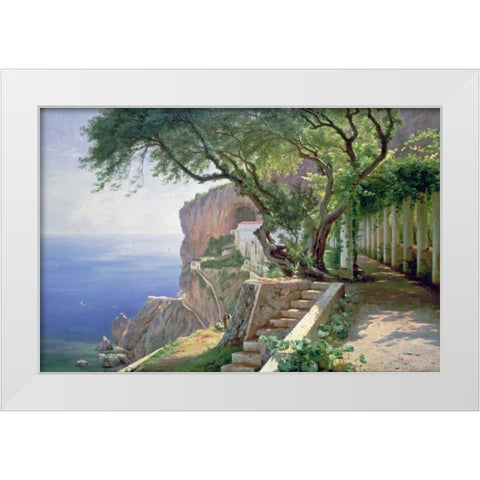 Amalfi White Modern Wood Framed Art Print by Aagaard, Carl Frederic