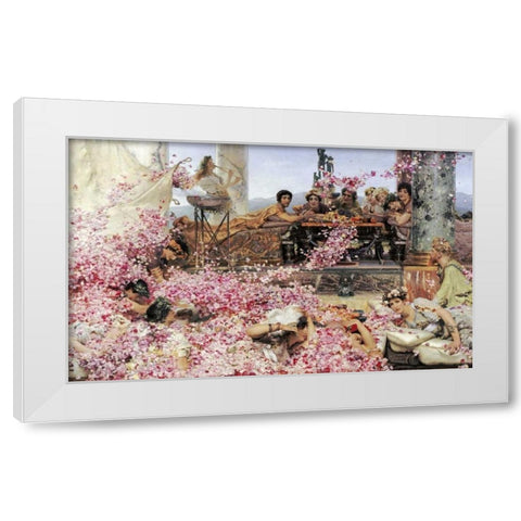 The Roses of Heliogabalus White Modern Wood Framed Art Print by Alma-Tadema, Sir Lawrence