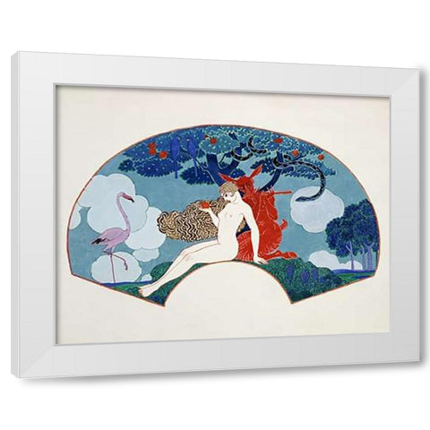 Eve White Modern Wood Framed Art Print by Barbier, Georges