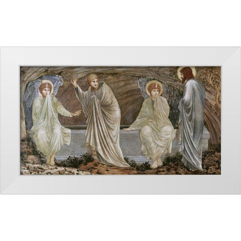 The Morning of The Resurrection White Modern Wood Framed Art Print by Burne-Jones, Sir Edward
