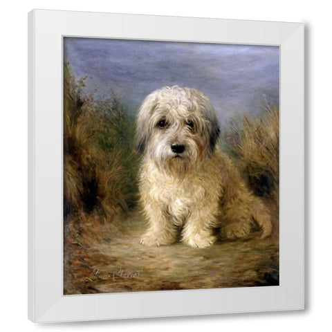 A Dandie Dinmont White Modern Wood Framed Art Print by Cheviot, Lilian