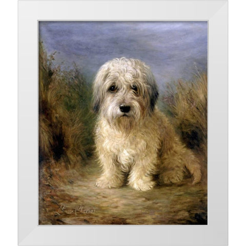 A Dandie Dinmont White Modern Wood Framed Art Print by Cheviot, Lilian