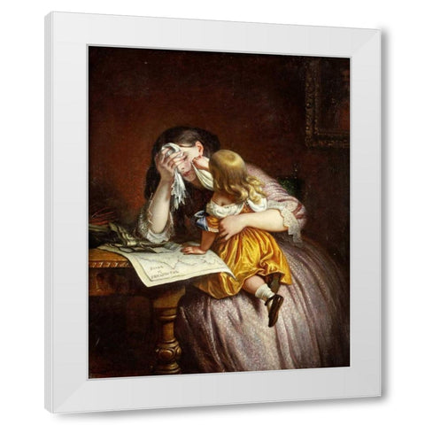 News From Sebastapol White Modern Wood Framed Art Print by Cope, Charles West