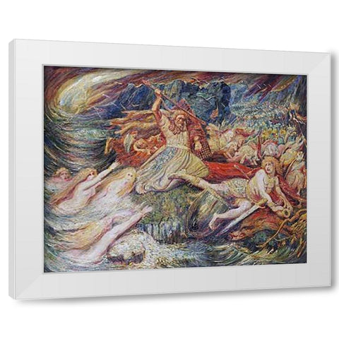 The Death of Siegfried White Modern Wood Framed Art Print by Corneille, Henri Jule Charles