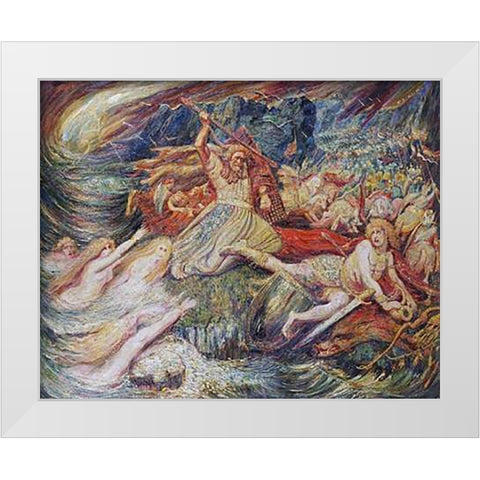 The Death of Siegfried White Modern Wood Framed Art Print by Corneille, Henri Jule Charles