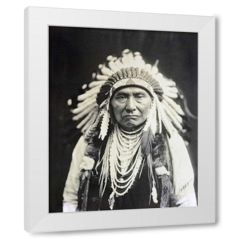Chief Joseph, Nez Perce, 1903 White Modern Wood Framed Art Print by Curtis, Edward S.