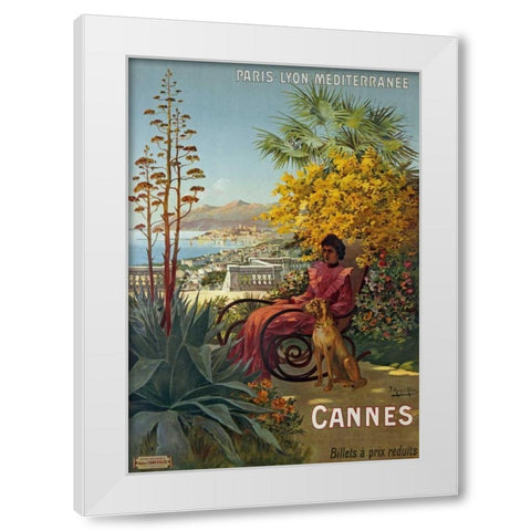 Cannes, P.L.M White Modern Wood Framed Art Print by D Alesi, Hugo