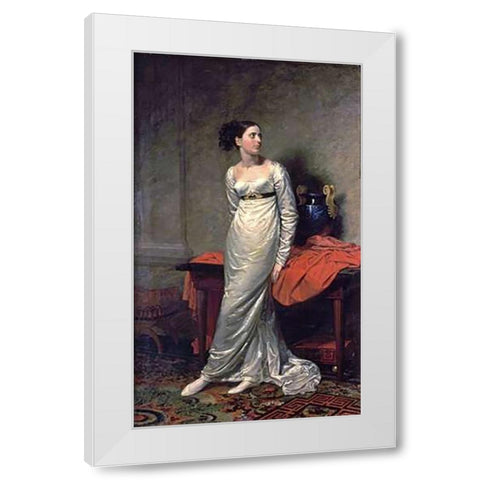 Portrait of Mrs White White Modern Wood Framed Art Print by Dawe, George