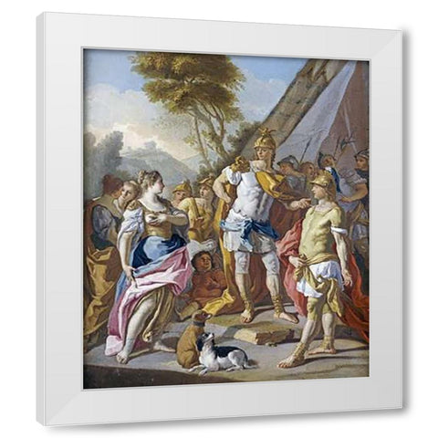 Sisygambis White Modern Wood Framed Art Print by Mura, Francesco De