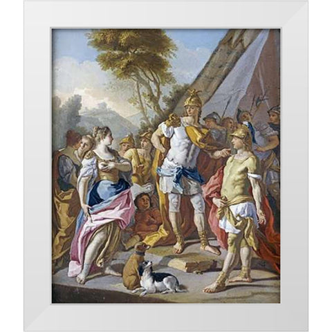Sisygambis White Modern Wood Framed Art Print by Mura, Francesco De