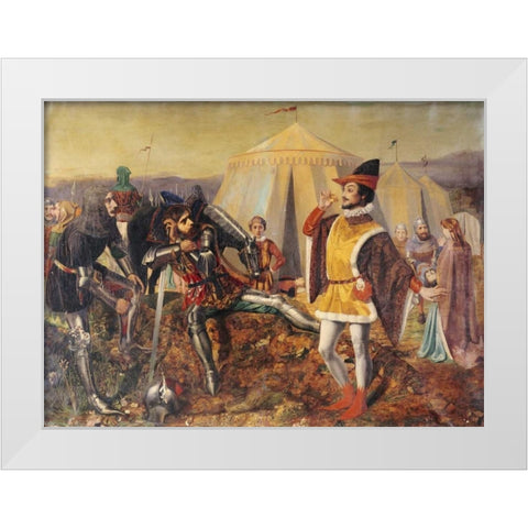 The Dauphin of France White Modern Wood Framed Art Print by Deverell, Walter Howell