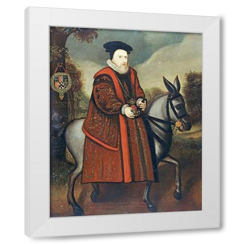 William Cecil, 1st Baron Burghley White Modern Wood Framed Art Print by English School