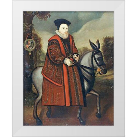William Cecil, 1st Baron Burghley White Modern Wood Framed Art Print by English School