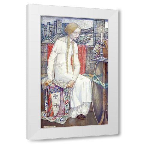 Elaine White Modern Wood Framed Art Print by Frampton, Edward Reginald