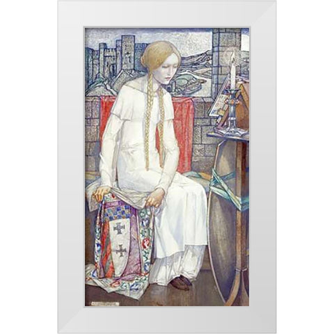 Elaine White Modern Wood Framed Art Print by Frampton, Edward Reginald