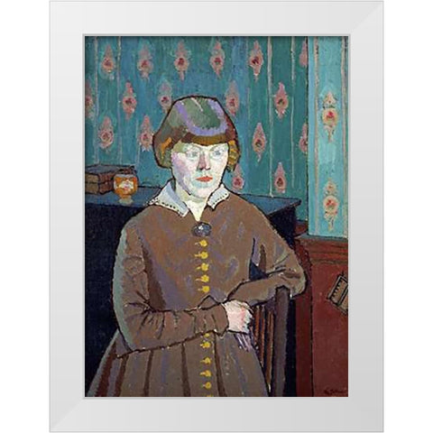 Miss Ruth Doggett White Modern Wood Framed Art Print by Gilman, Harold