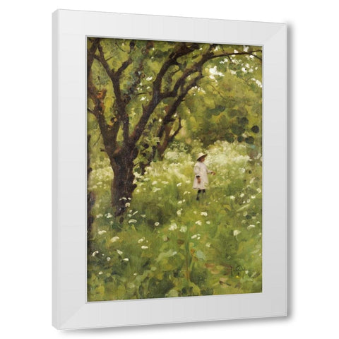The Orchard White Modern Wood Framed Art Print by Gotch, Thomas Cooper