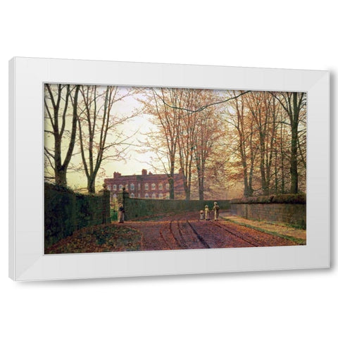 Going To Church White Modern Wood Framed Art Print by Grimshaw, John Atkinson
