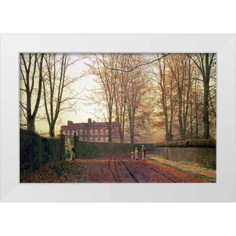 Going To Church White Modern Wood Framed Art Print by Grimshaw, John Atkinson
