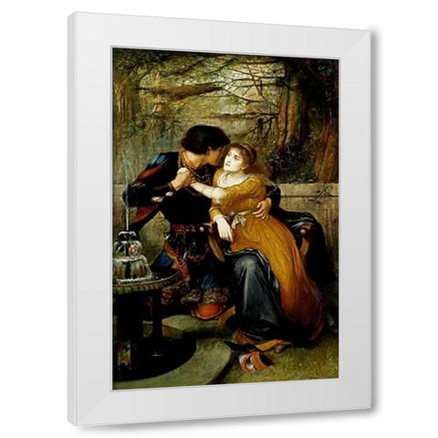 Paolo and Francesca White Modern Wood Framed Art Print by Halle, Charles Edward